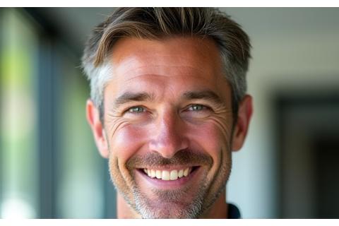 Mark Thompson, co-founder and certified wellness coach, making eye contact and looking encouraging.