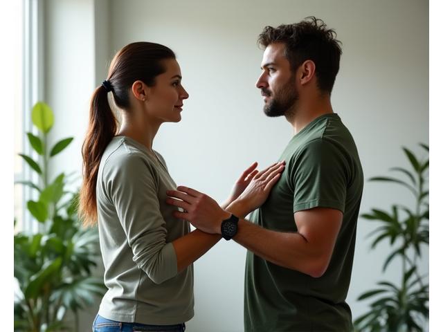 Healthcare professional guiding an adult through a functional movement assessment, observing posture and joint mobility.