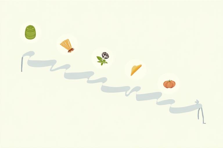 Illustration of a structured food elimination and reintroduction chart, with icons representing common food groups and a calendar, on a clean, light background.