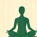 Stylized icon of a person doing gentle yoga or stretching