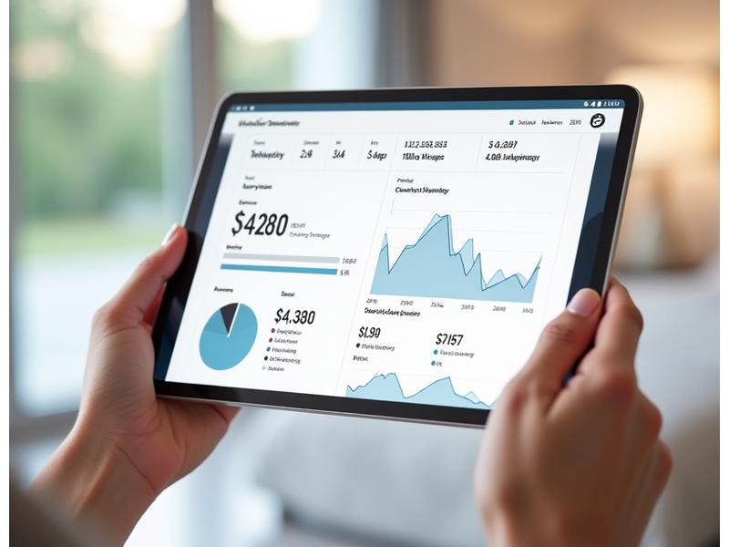 A digital dashboard showing charts and graphs of improved sleep scores and reduced stress levels
